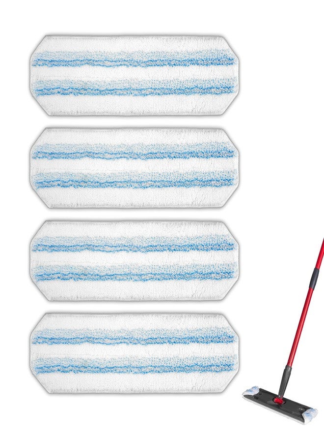 FILTERIST (4 Pack) H2prO Replacement Mop Pads Compatible with O-Cedar H2prO Mop, Washable Mop Cloths, Microfiber Mop Head, Mop Pad Refill Accessories, Mopping Pads - Image 1